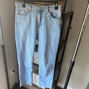 Topshop wedgie high rise straight cut jeans